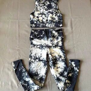Womens NUX Activewear Blue Tie Dye Top & Bottom Size Unknown